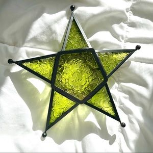 Stained Glass Candle/Plant Hanging Star Decor